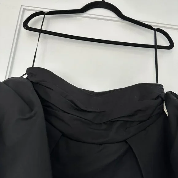 ❌SOLD❌NWT Khaite Katerina Off-shoulder Mini Dress Balloon Sleeves Sz 10 - Picture 7 of 12